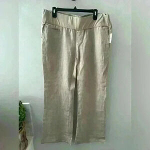 Wide legged woman's size 8 gap maternity pants. 100:/: linen, NWT